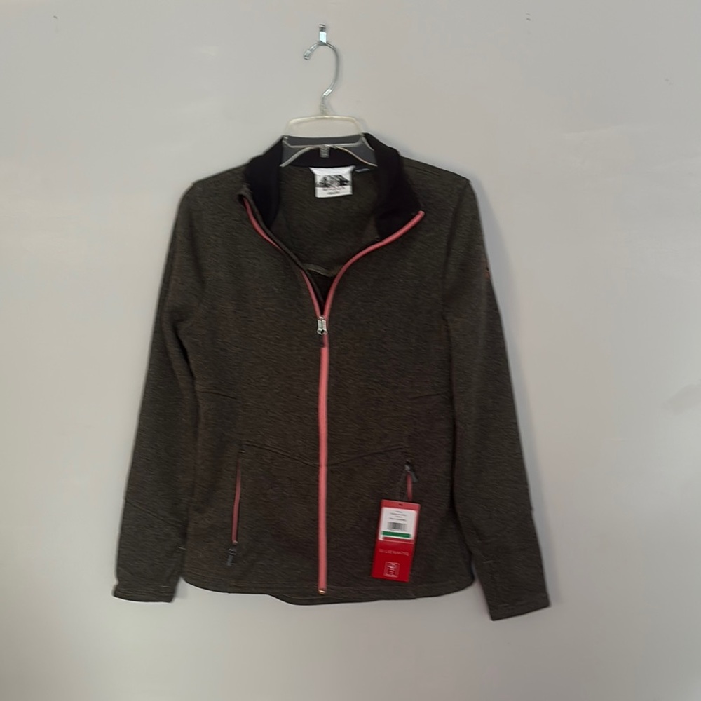 Spyder Women's Dark Gray Jacket with Pink Zipper